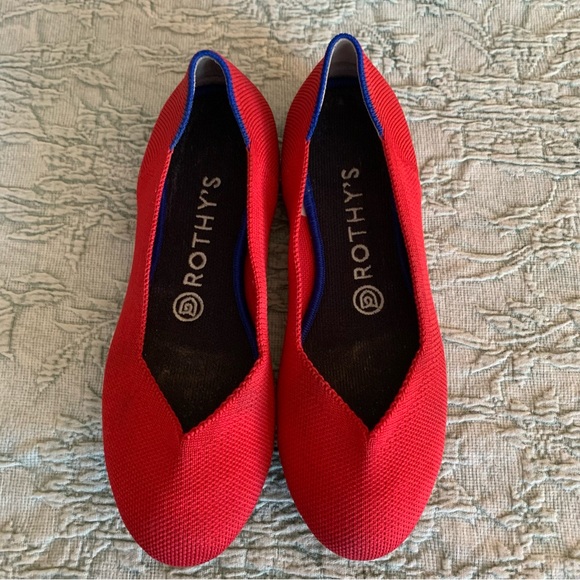 Rothy's Shoes - Rothy’s Red Round Toe Flats women’s size 6.5